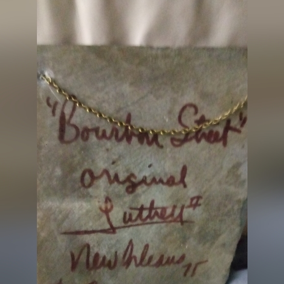 George B Luttrell II " Bourbon Street" on slate original signed art wall decor - Picture 6 of 6